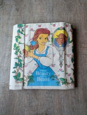 Vintage 1991 Disney's Beauty And The Beast Party Tablecloth